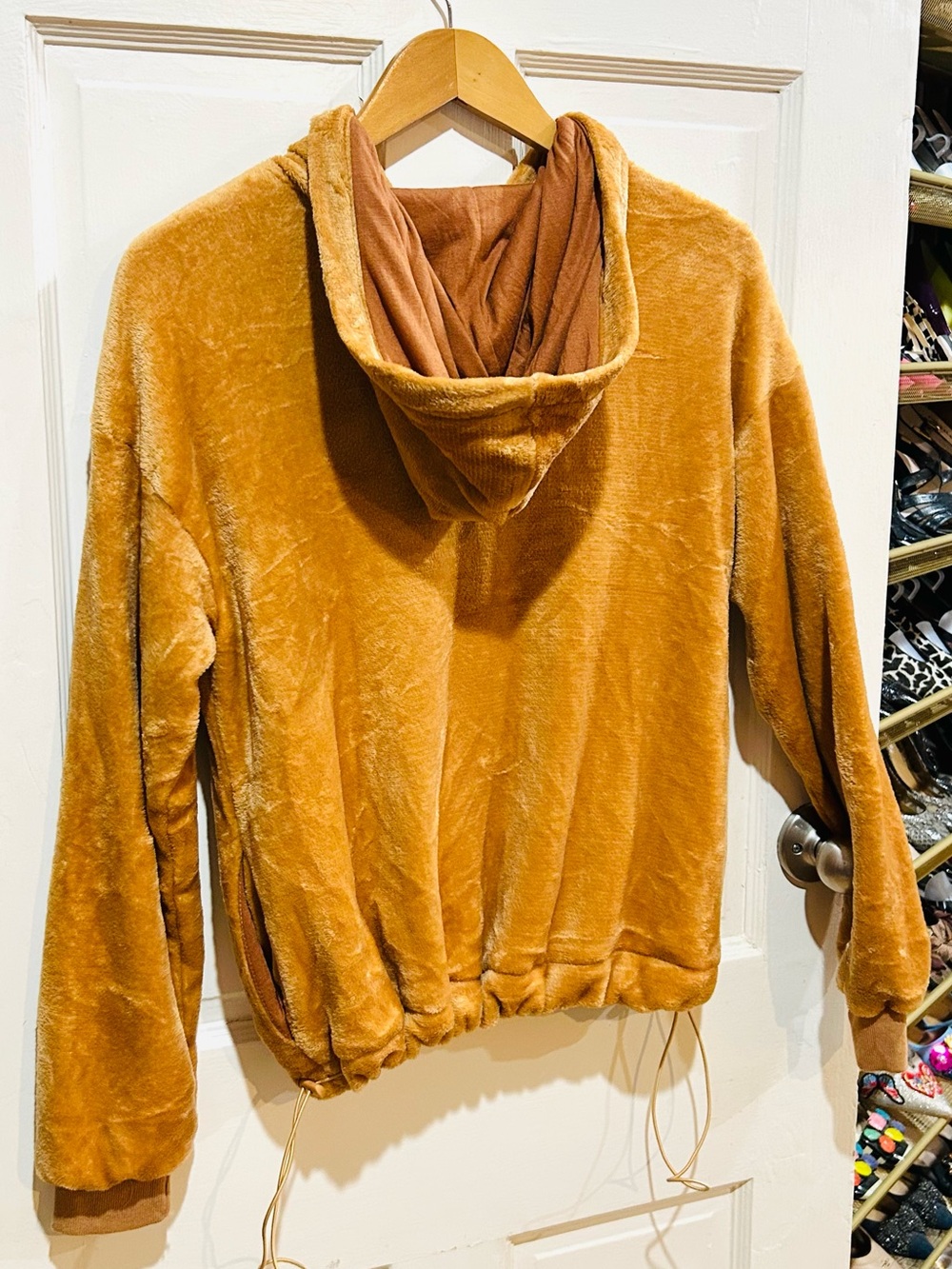 Anthropologie Sunday in Brooklyn Kelyn Teddy Hoodie Cozy Fuzzy Plush Size S - Picture 7 of 13